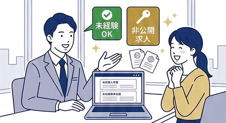 初めてでも安心。未経験OK求人多数